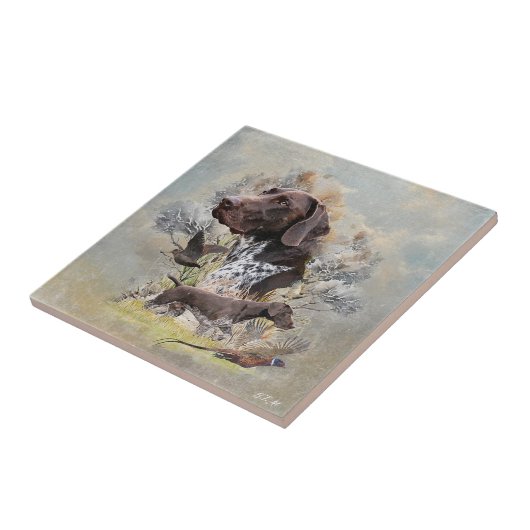 Duitse Shorthaired Pointers Tegeltje (Zijkant)