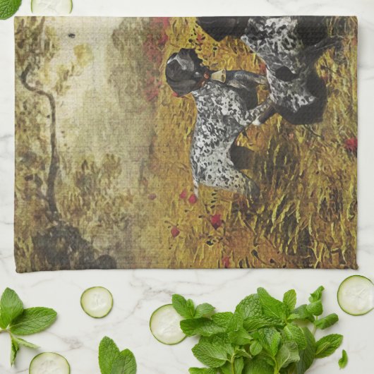 Duitse Shorthaired Pointers Theedoek (Gevouwen)