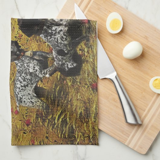 Duitse Shorthaired Pointers Theedoek (Quarter Fold)