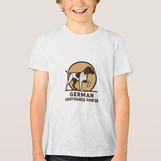 Duitse Shorthaired Pointers Tri-Blend Shirt (Voorkant)