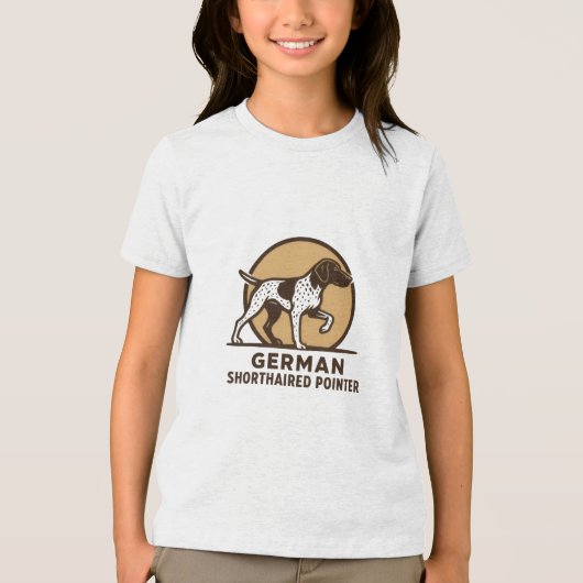 Duitse Shorthaired Pointers Tri-Blend Shirt (Voorkant)