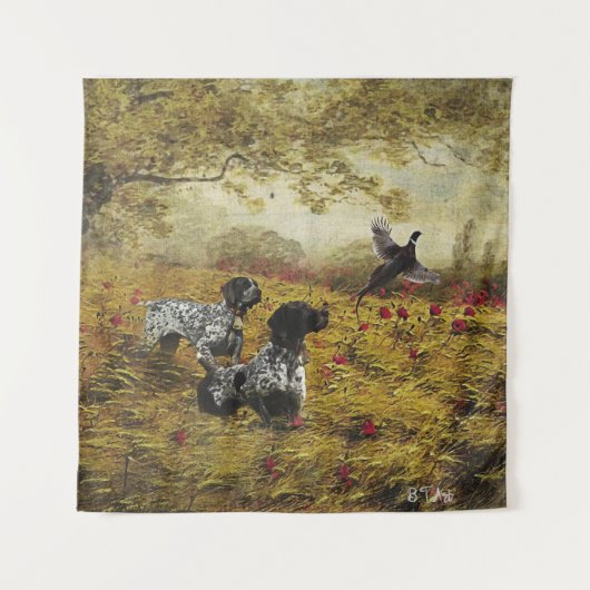 Duitse Shorthaired Pointers Wandkleed (Voorkant)