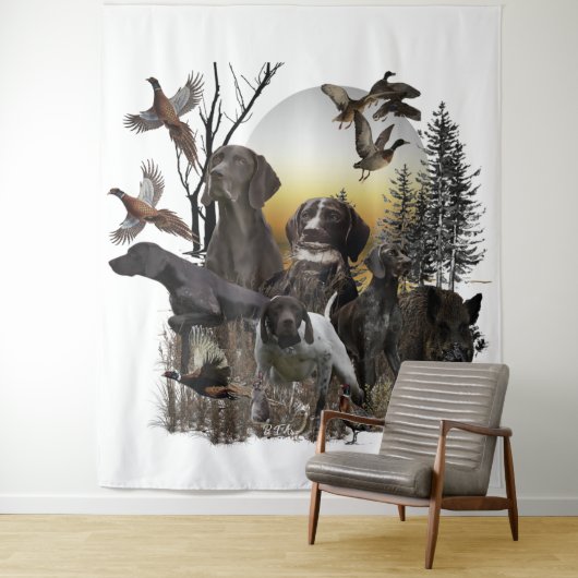 Duitse Shorthaired Pointers Wandkleed (In situ)