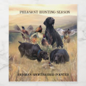 Duitse Shorthaired Pointers Wijn Etiket (Enkel label)