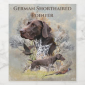 Duitse Shorthaired Pointers Wijn Etiket (Enkel label)
