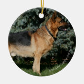 Duitse Show Shepherd Keramisch Ornament (Voorkant)