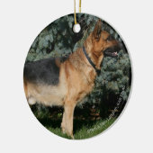 Duitse Show Shepherd Keramisch Ornament (Links)