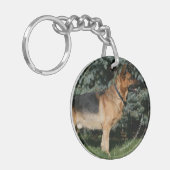 Duitse Show Shepherd Sleutelhanger (Voorkant Links)