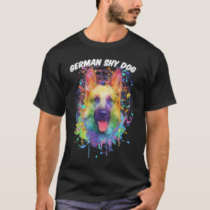 Duitse Shy Dog: Shepherd Animal Pun Shepard T-shirt