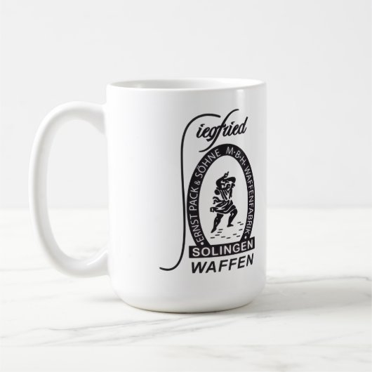Duitse Siegfried Waffen Ernst Pack & Sohne onderne Koffiemok (Links)