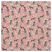 Duitse sinaasappelmolen roze stof (Swatch)