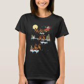 Duitse Sjepherd Santa Sleigh Dog T-shirt (Voorkant)