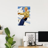 Duitse Ski Poster (Thuiskantoor)