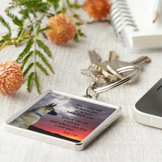 Duitse Sleutelhanger Shepherd Ruth 1:16 (Zijkant)