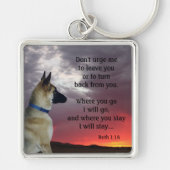 Duitse Sleutelhanger Shepherd Ruth 1:16 (Voorkant)
