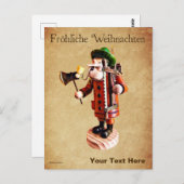 Duitse "Smoker Man" Incense Burner Briefkaart (Voorkant / Achterkant)