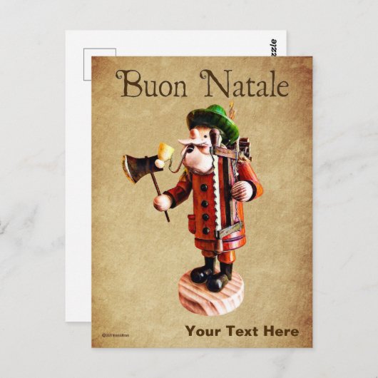 Duitse "Smoker Man" Incense Burner Briefkaart (Voorkant / Achterkant)