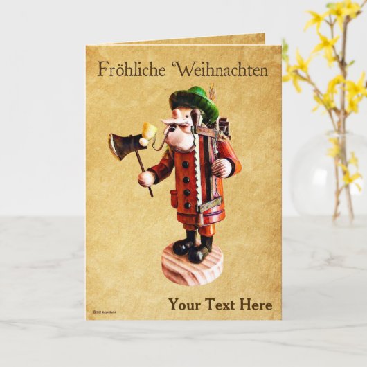 Duitse "Smoker Man" incense Burner Kaart (Gele Bloem)