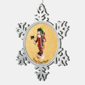 Duitse "Smoker Man" Incense Burner Tin Sneeuwvlok Ornament (Rechts)