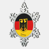 Duitse sneeuwvlok, Duitse vlag Tin Sneeuwvlok Ornament (Rechts)