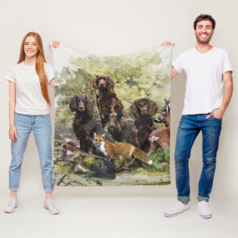 Duitse Spaniels ( Deutscher Wachtelhund ) Fleece Deken