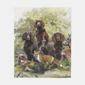 Duitse Spaniels ( Deutscher Wachtelhund ) Fleece Deken (Voorkant)