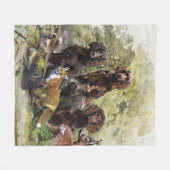 Duitse Spaniels ( Deutscher Wachtelhund ) Fleece Deken (Voorkant (Horizontaal))
