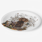 Duitse Spaniels (  Deutscher Wachtelhund ) Papieren Bordje (Gekanteld)