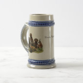 Duitse Spanjaarden ( Deutscher Wachtelhund ) Bierpul (Voorkant links)