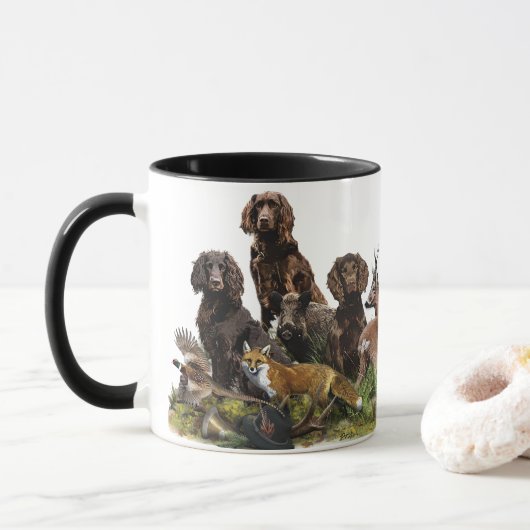 Duitse Spanjaarden ( Deutscher Wachtelhund ) Mok (Met donut)