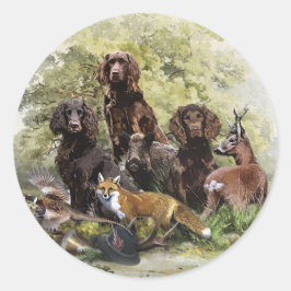 Duitse Spanjaarden ( Deutscher Wachtelhund ) Ronde Sticker