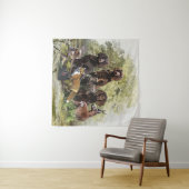 Duitse Spanjaarden ( Deutscher Wachtelhund ) Wandkleed (In Situ (horizontaal))