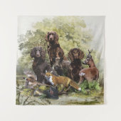 Duitse Spanjaarden ( Deutscher Wachtelhund ) Wandkleed (Voorkant)