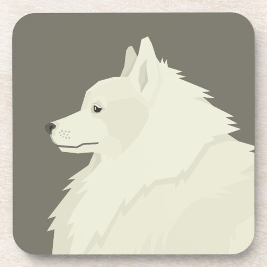 Duitse Spitz Bier Onderzetter (Voorkant)