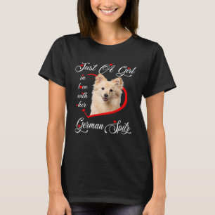 Duitse Spitz Gewoon Een Meisje Dat Verliefd Is Op T-shirt
