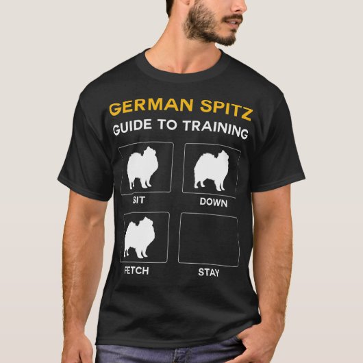 Duitse Spitz-gids voor het trainen van honden- en  T-shirt (Voorkant)