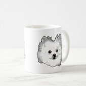 Duitse Spitz Hond Gepersonaliseerde Hand Drawing Koffiemok (Voorkant rechts)