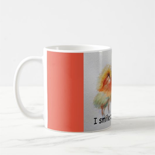 Duitse Spitz hond 'Ik lach omdat ik kan' Kaarten Koffiemok (Links)