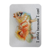 Duitse Spitz hond 'Ik lach omdat ik kan' Kaarten Magneet (Verticaal)