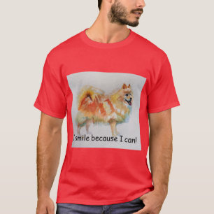 Duitse Spitz hond 'Ik lach omdat ik kan' Kaarten T-shirt