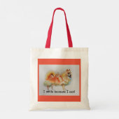 Duitse Spitz hond 'Ik lach omdat ik kan' Kaarten Tote Bag (Achterkant)