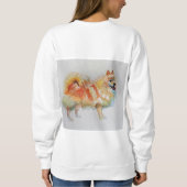 Duitse Spitz hond 'Ik lach omdat ik kan' Kaarten Trui (Achterkant)