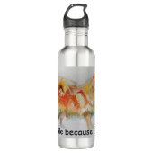 Duitse Spitz hond 'Ik lach omdat ik kan' Kaarten Waterfles (Voorkant)