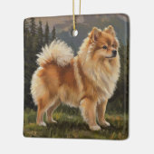 Duitse Spitz Keramisch Ornament (Links)