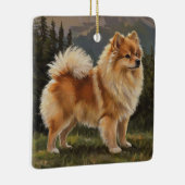 Duitse Spitz Keramisch Ornament (Rechts)