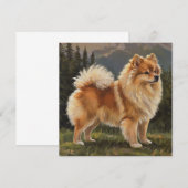 Duitse Spitz Notitiekaartje (Voorkant / Achterkant)