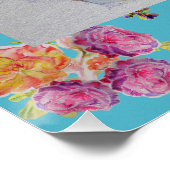 Duitse Spitz Pomeranian Dog Rozen Print Poster (Hoek)