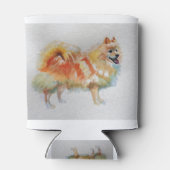 Duitse Spitz Pommeren Waterverf Dog Dogs Blikjeskoeler (Achterkant)