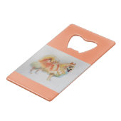 Duitse Spitz Pommeren Waterverf Dog Dogs Creditkaart Flessenopener (Achterkant Gekanteld)