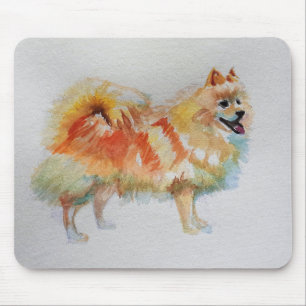Duitse Spitz Pommeren Waterverf Dog Dogs Muismat